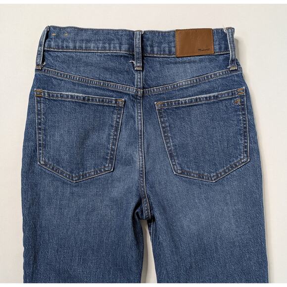 Madewell Perfect Vintage Full Length 26 Blue High Rise Straight Leg '90s - Picture 6 of 11